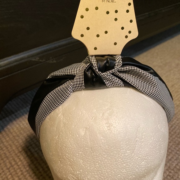 headband checkered with faux leather insert - Picture 2 of 4